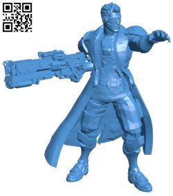 Soldier 76 man B006914 file stl free download 3D Model for CNC and 3d printer