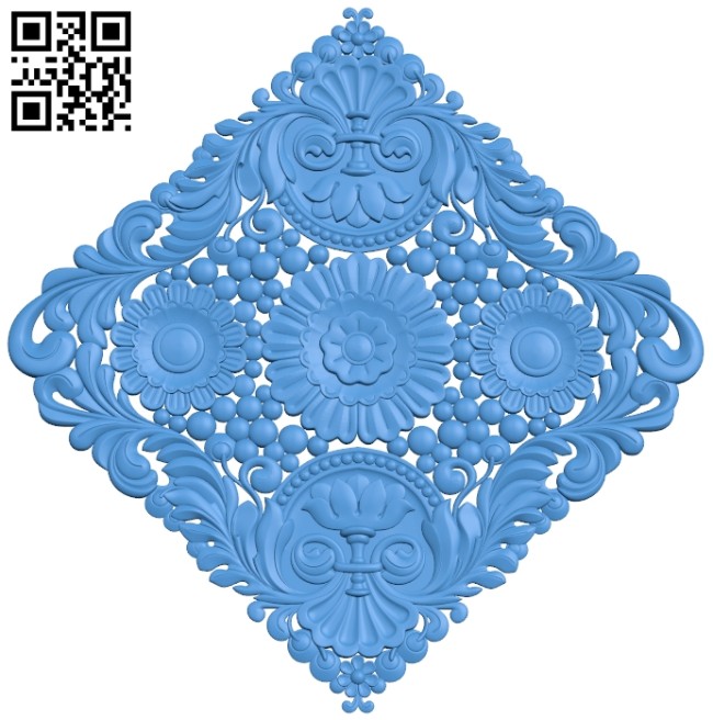 Square decor pattern A004691 download free stl files 3d model for CNC wood carving