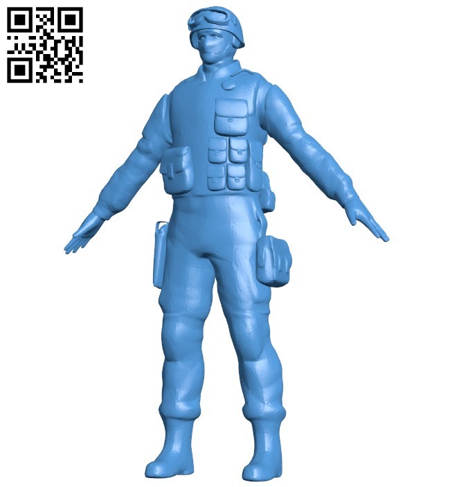 Swat man B006696 file stl free download 3D Model for CNC and 3d printer