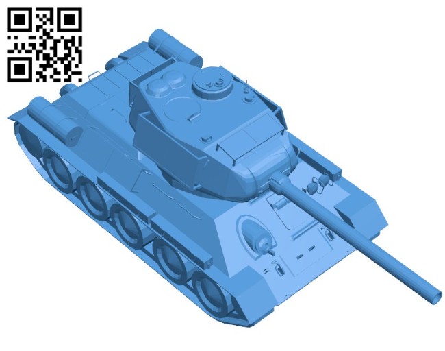 Tank T-34 B006686 file stl free download 3D Model for CNC and 3d printer