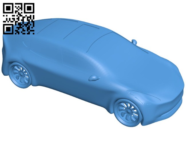 Tesla 3 Car B006664 file stl free download 3D Model for CNC and 3d printer