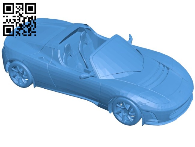 Tesla Roadster Car B006663 file stl free download 3D Model for CNC and 3d printer