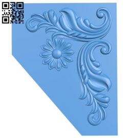 The decor pattern in the corner A004767 download free stl files 3d model for CNC wood carving