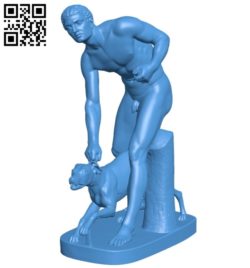 The hunter and his dog B007062 file stl free download 3D Model for CNC and 3d printer