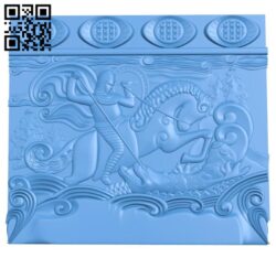 The painting of the heroic dragon destroying A004640 download free stl files 3d model for CNC wood carving