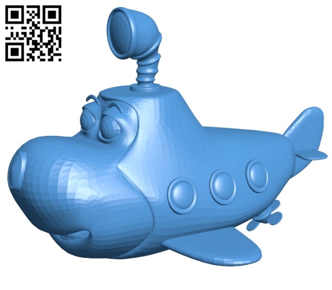 Toy submarine B006999 file stl free download 3D Model for CNC and 3d printer
