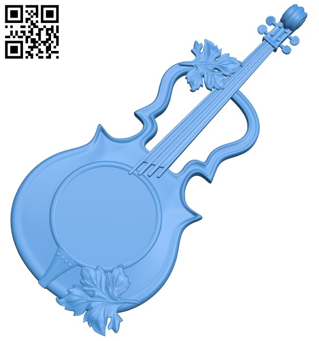 Violin-shaped wall clock A004769 download free stl files 3d model for CNC wood carving