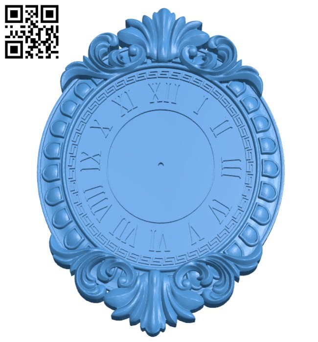 Wall clock pattern A004630 download free stl files 3d model for CNC wood carving