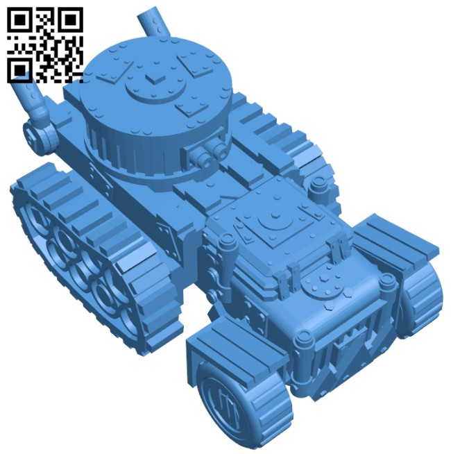 War track B007025 file stl free download 3D Model for CNC and 3d printer