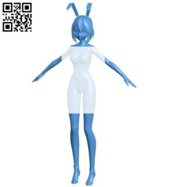 Women bunny B006657 file stl free download 3D Model for CNC and 3d printer