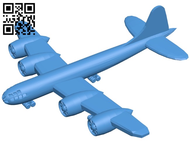 Aircraft b29 B007183 file stl free download 3D Model for CNC and 3d printer