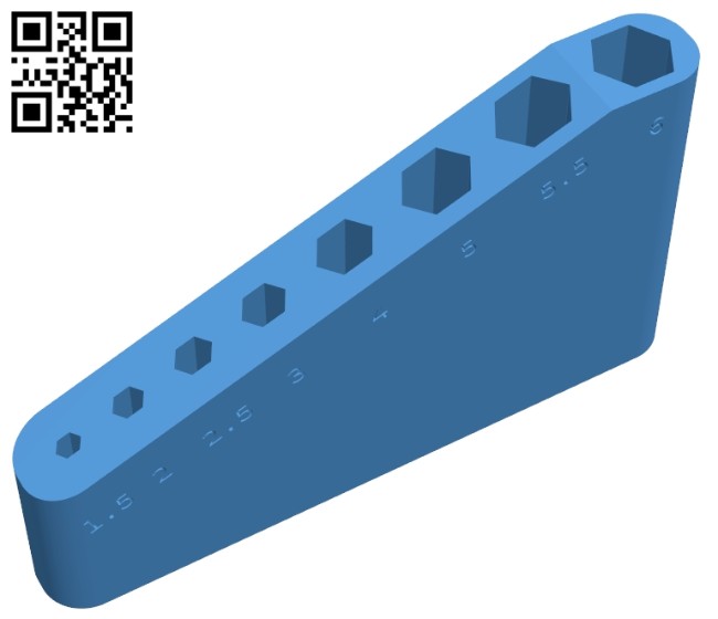 Allen wrench holder B007355 file stl free download 3D Model for CNC and 3d printer