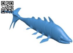 Ancient pisces fish B007374 file stl free download 3D Model for CNC and 3d printer