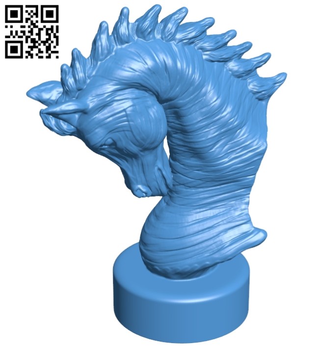 Arabian Horse Bust B007124 file stl free download 3D Model for CNC and 3d printer