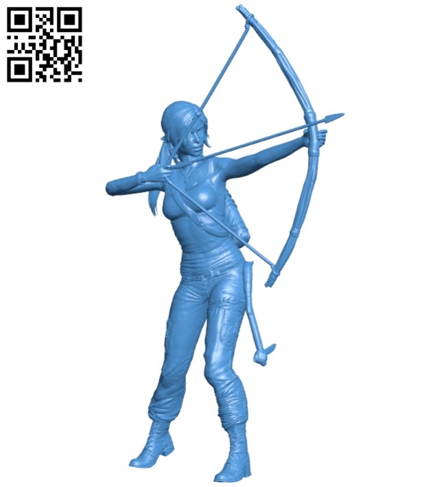 Archery girl B007176 file stl free download 3D Model for CNC and 3d printer