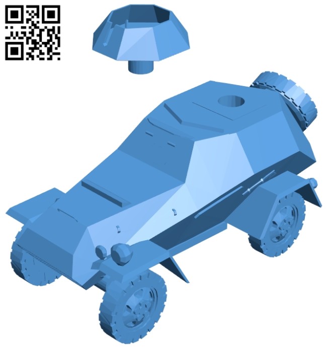Armored vehicle BA-64 - tank B007184 file stl free download 3D Model for CNC and 3d printer