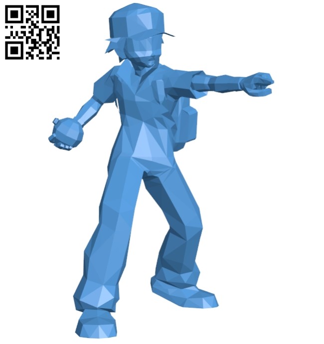 Ash pokemon B007403 file stl free download 3D Model for CNC and 3d printer