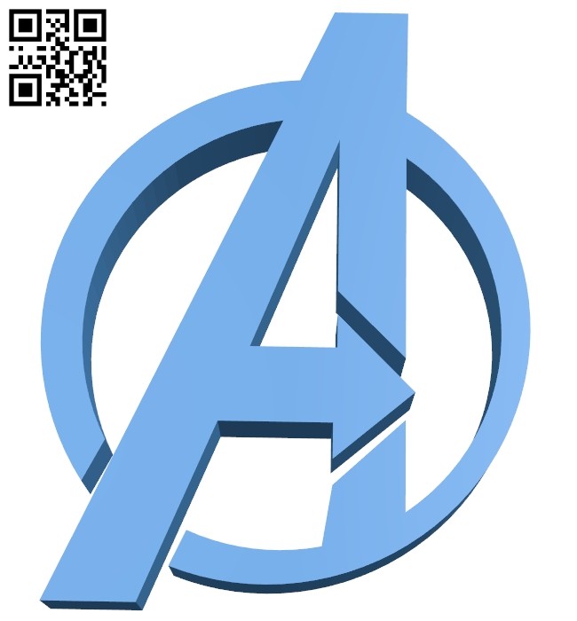 Avengers Logo B007539 file stl free download 3D Model for CNC and 3d printer