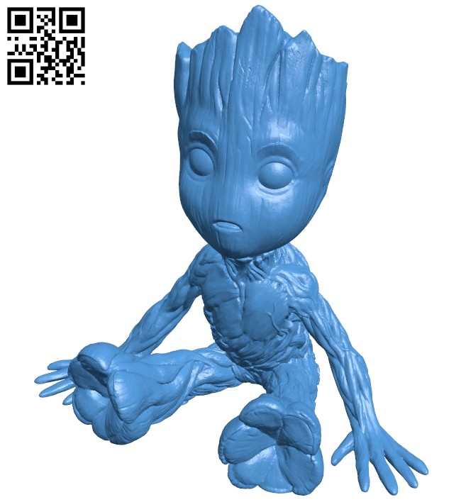Baby Groot in the superhero squad B007350 file stl free download 3D Model for CNC and 3d printer