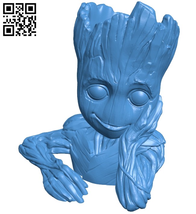 Baby groot B007551 file stl free download 3D Model for CNC and 3d printer