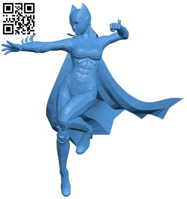 Bat girl 25 B007564 file stl free download 3D Model for CNC and 3d printer