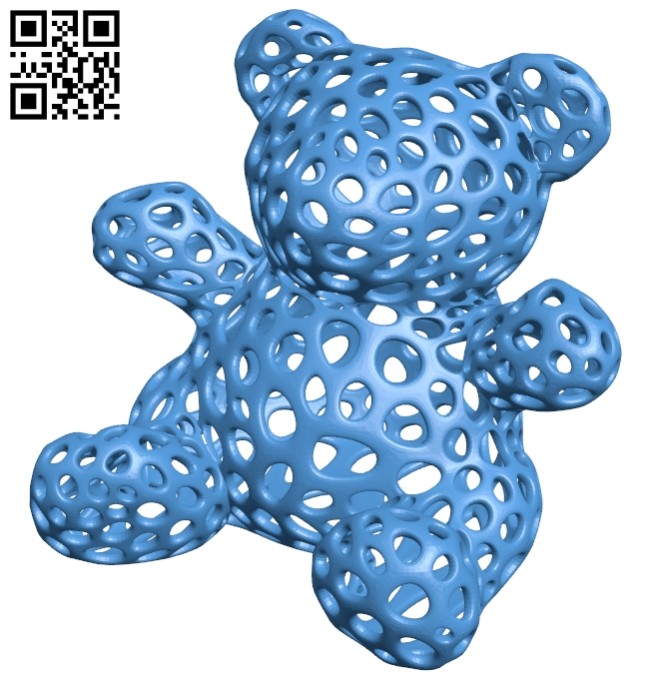 Bear voronoi B007572 file stl free download 3D Model for CNC and 3d printer