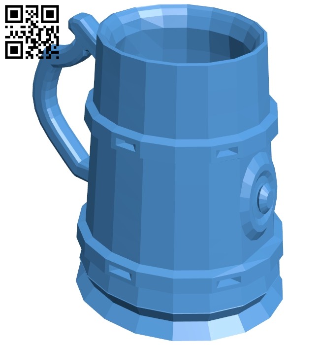 Beer mug B007148 file stl free download 3D Model for CNC and 3d printer