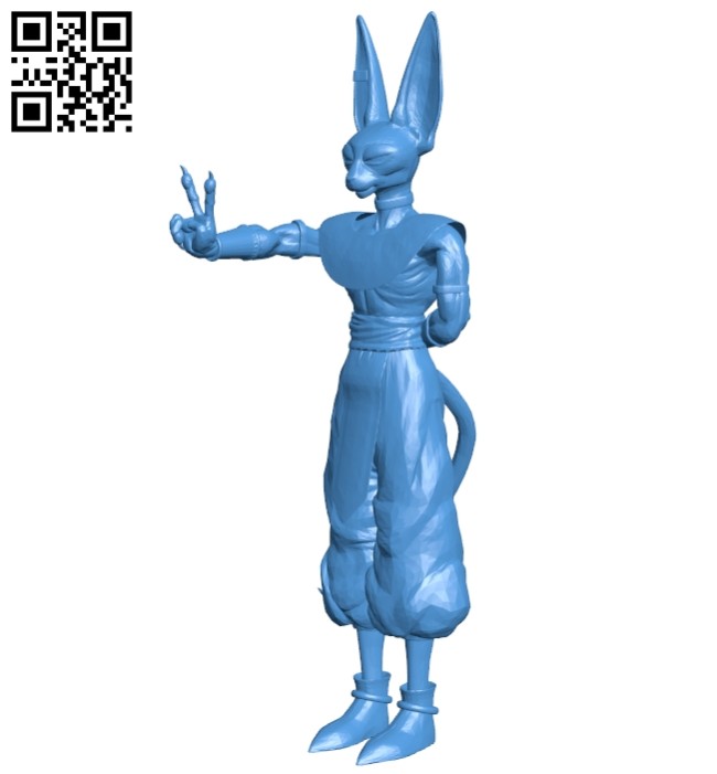 OBJ file Bills Beerus Dragon Ball Dragon Ball Textured RIgged