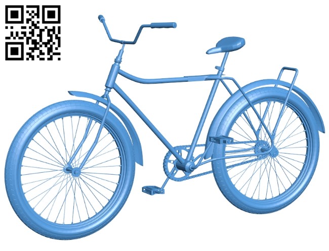 Bicycle usual B007576 file stl free download 3D Model for CNC and 3d printer