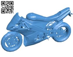 Black bike – moto B007582 file stl free download 3D Model for CNC and 3d printer