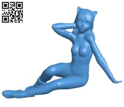 Cat Woman B007442 file stl free download 3D Model for CNC and 3d printer