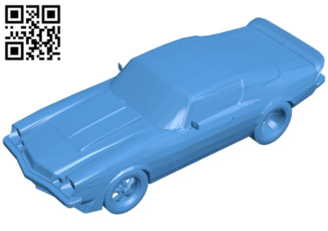 Chevrolet Camaro Car 1977 B007387 file stl free download 3D Model for CNC and 3d printer
