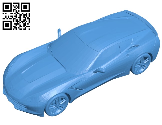 Chevrolet Corvette C7 Car B007376 file stl free download 3D Model for CNC and 3d printer