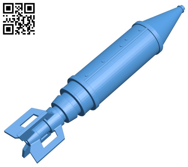 Combat missile B007409 file stl free download 3D Model for CNC and 3d printer