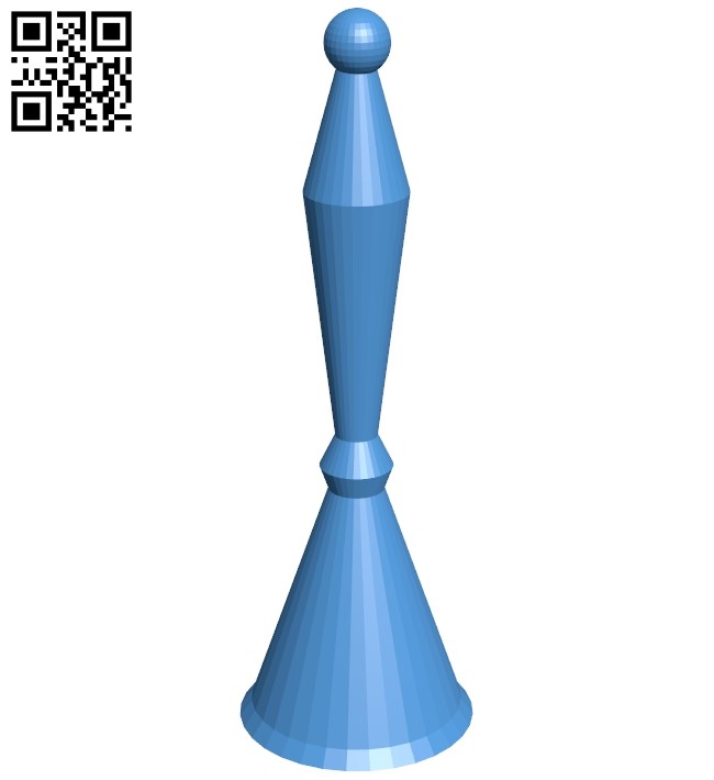 Cyl Queen - chess B007166 file stl free download 3D Model for CNC and 3d printer