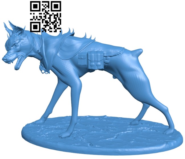 Dog doberman armored B007411 file stl free download 3D Model for CNC and 3d printer