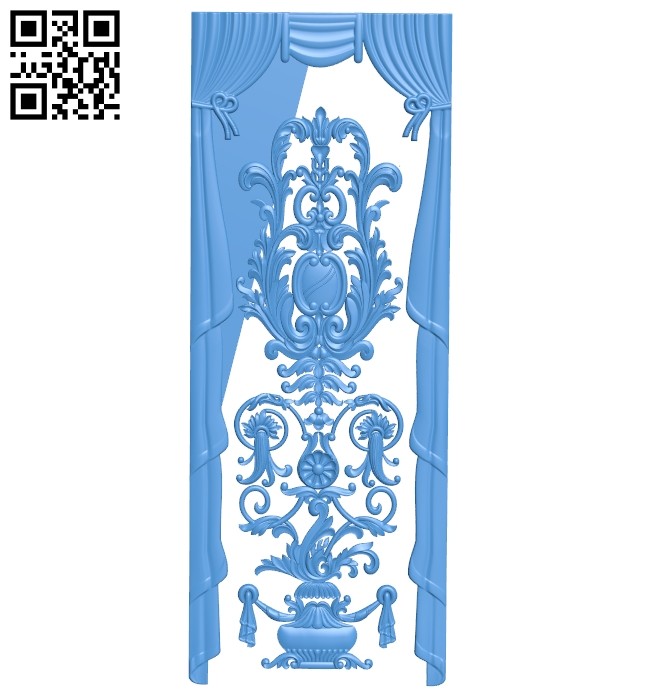 Door pattern A004789 download free stl files 3d model for CNC wood carving