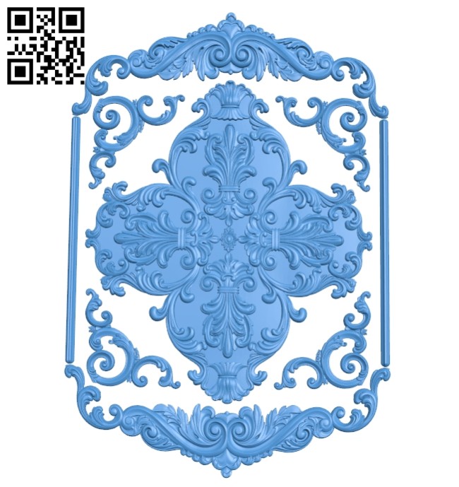 Door pattern A004794 download free stl files 3d model for CNC wood carving