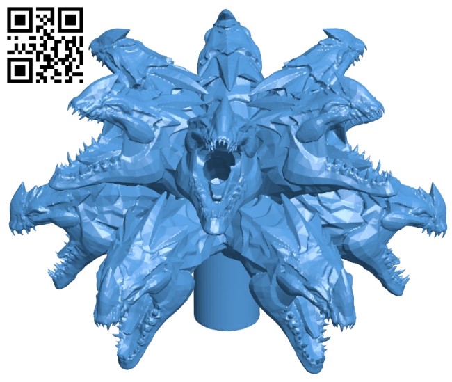 Dragon fountain head B007517 file stl free download 3D Model for CNC and 3d printer