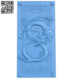 Dragon-shaped door pattern A004840 download free stl files 3d model for CNC wood carving