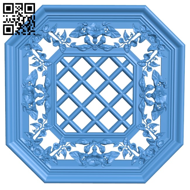 Eight-sided frame pattern A004926 download free stl files 3d model for CNC wood carving