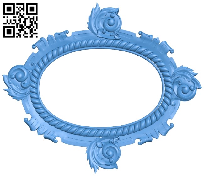 Elliptical frame decor A004843 download free stl files 3d model for CNC wood carving