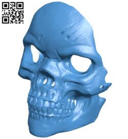 Face mask skull with nose holes B007486 file stl free download 3D Model for CNC and 3d printer