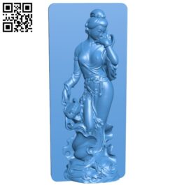 Female guard statue B007574 file stl free download 3D Model for CNC and 3d printer