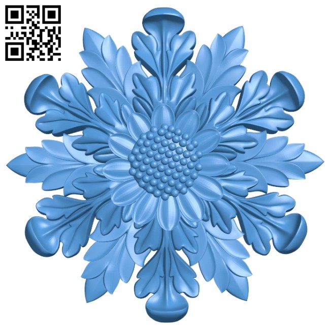 Flower decor pattern A004932 download free stl files 3d model for CNC wood carving