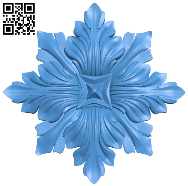 Flower decor pattern A004933 download free stl files 3d model for CNC wood carving