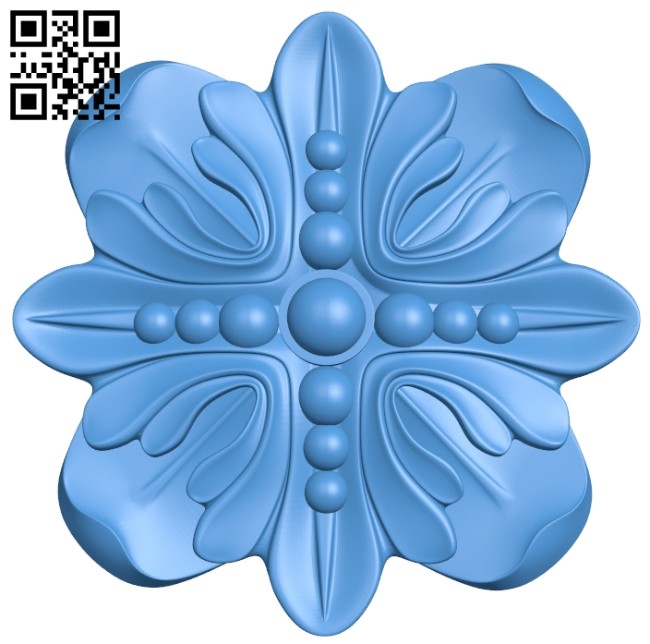 Flower decor pattern A004934 download free stl files 3d model for CNC wood carving
