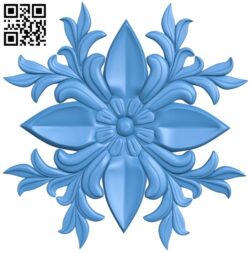 Flower decor pattern A004935 download free stl files 3d model for CNC wood carving