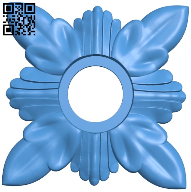 Flower decor pattern A004936 download free stl files 3d model for CNC wood carving