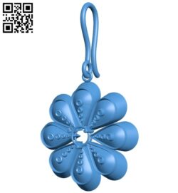 Flower earring B007416 file stl free download 3D Model for CNC and 3d printer